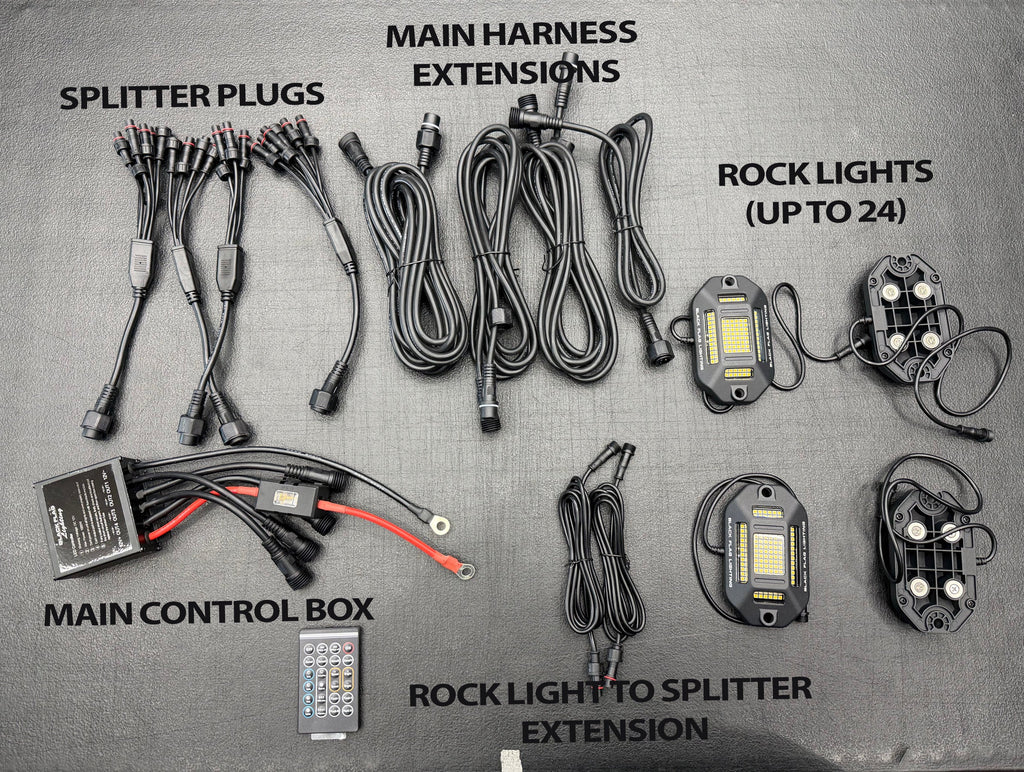 120 LED Chip Pure White Rock Lights