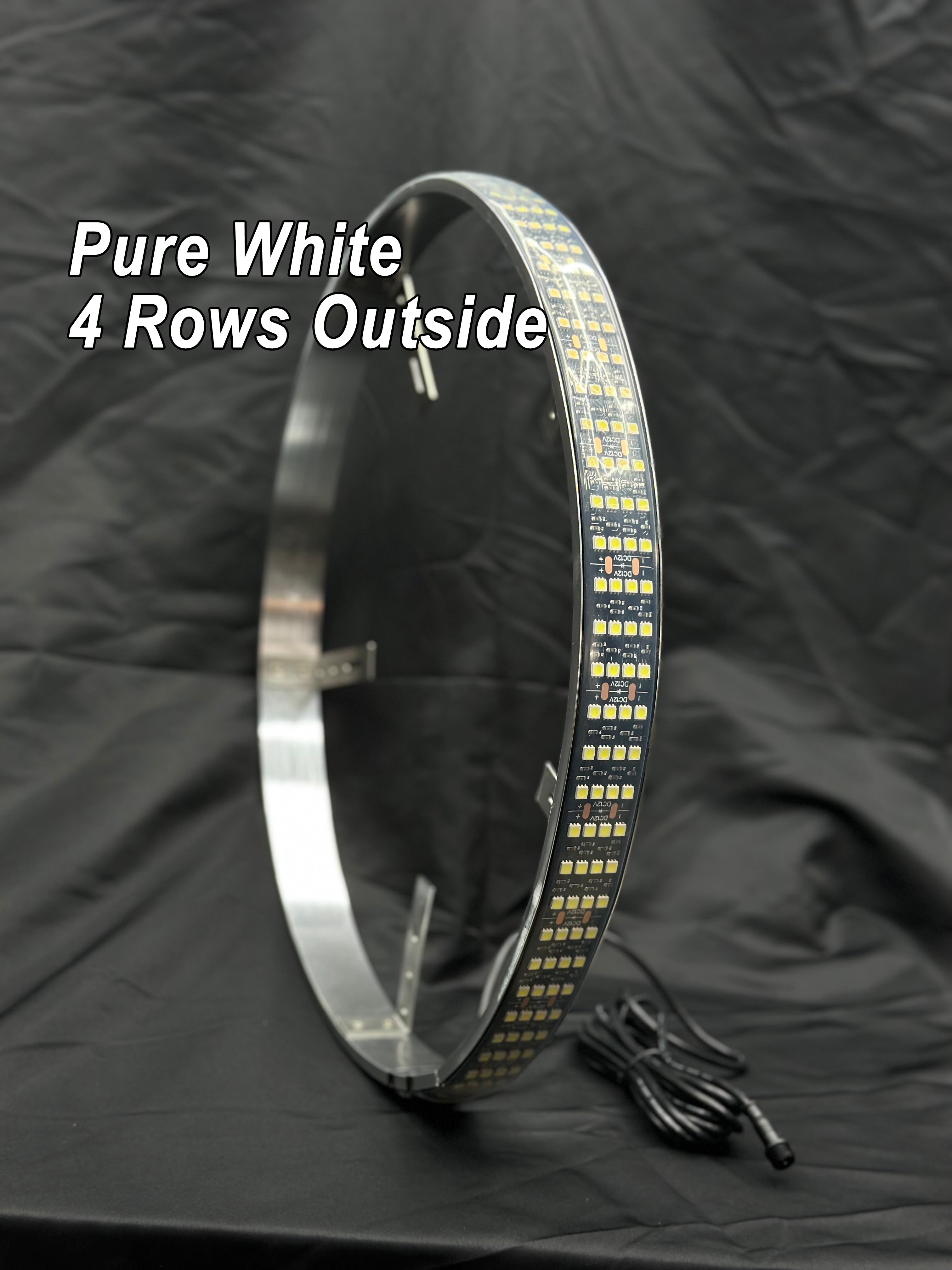 Pure White Quad Row Wheel Lights
