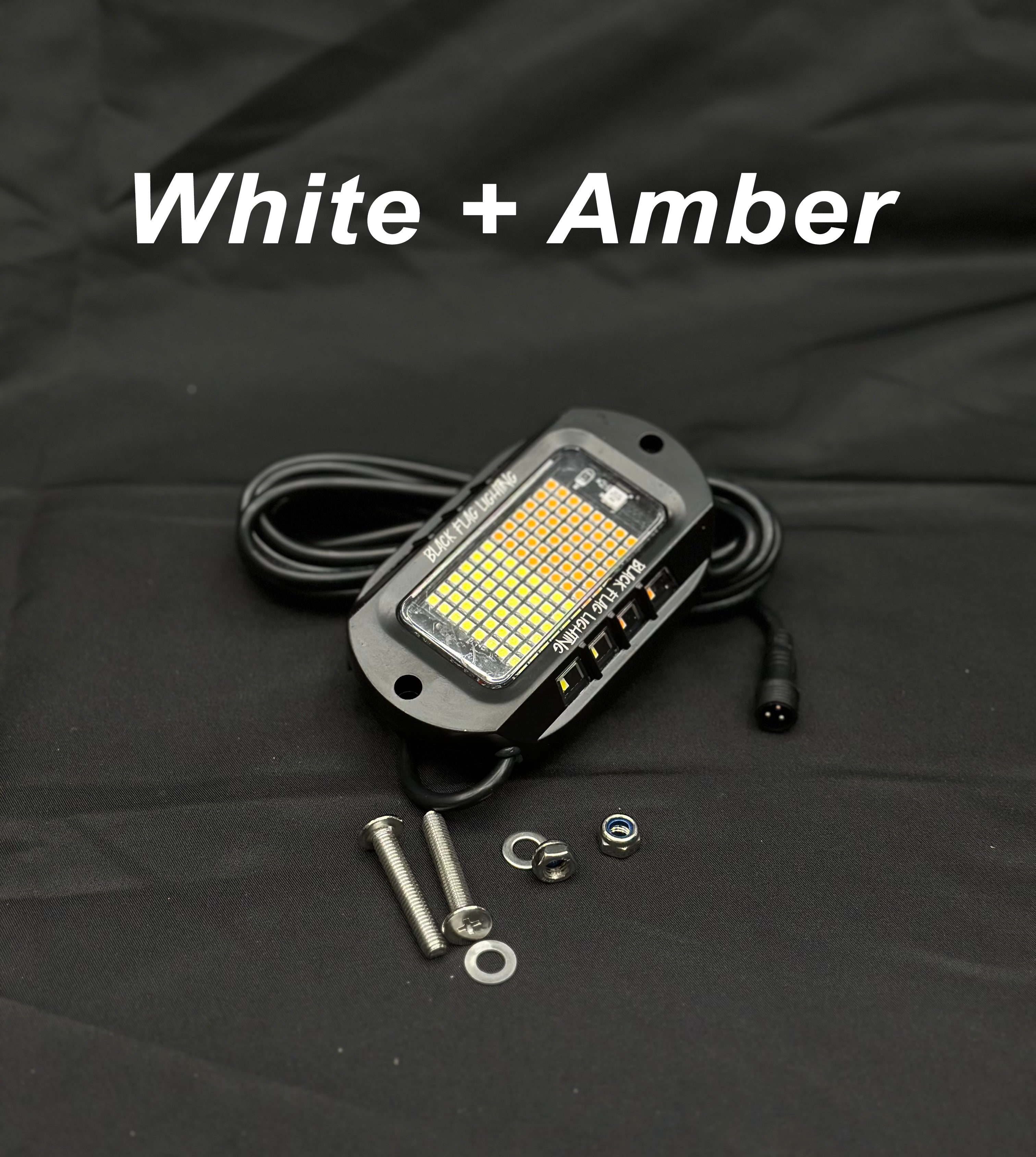 104 LED Chip Switchback (White + Amber) Rock Lights
